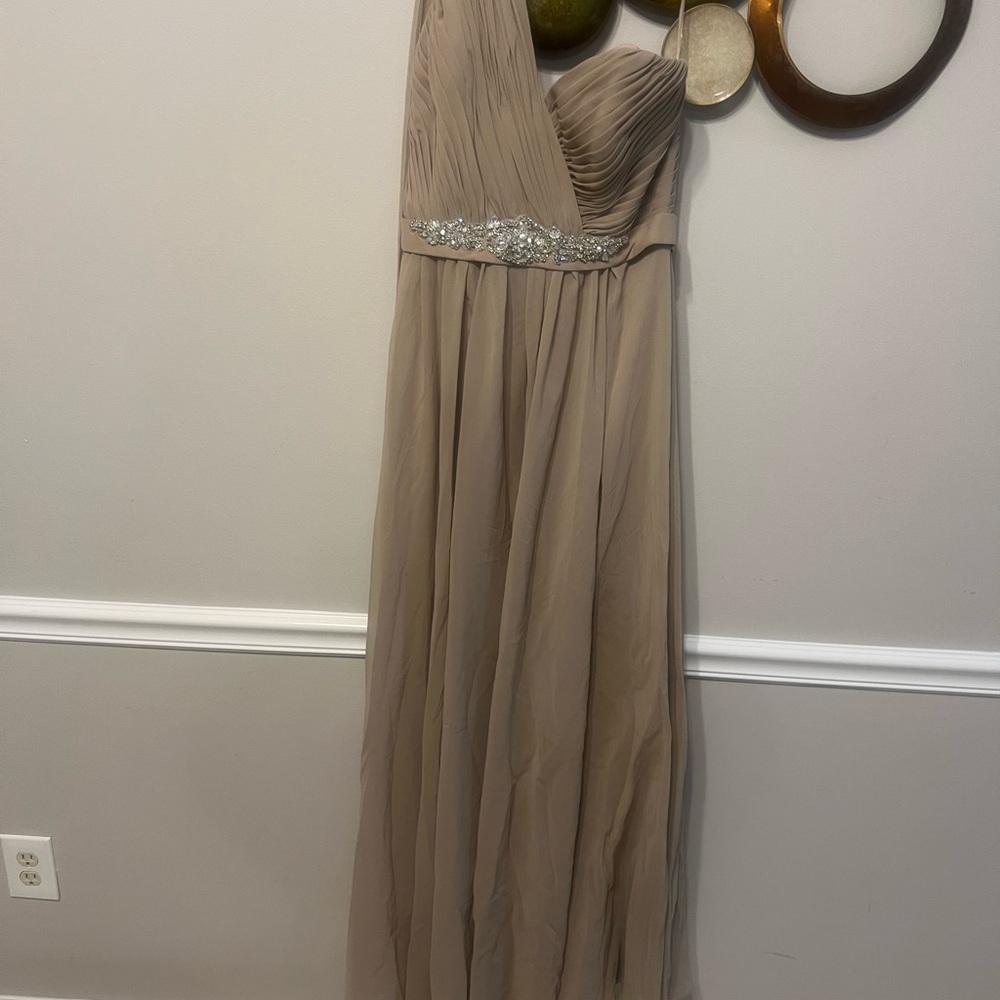 Elegant Tan Evening Gown